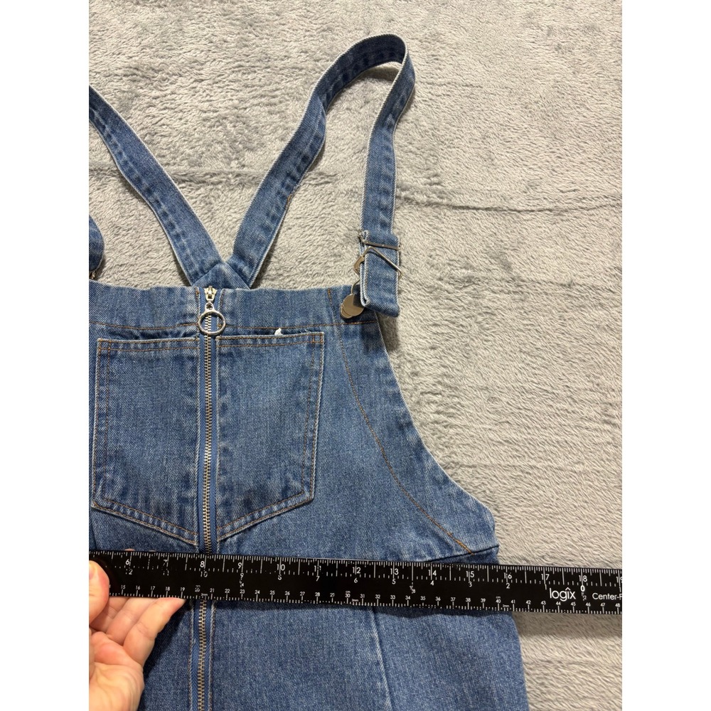 My Girl 10 Blue Denim Shortall Overalls Womens Vintage Boho Festival Casual - Picture 6 of 10